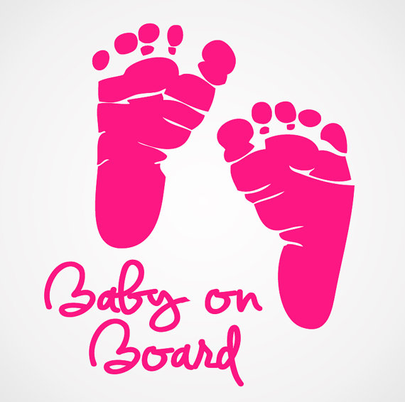 Baby on Board Decal Baby Footprints Newborn by AmberRockstar