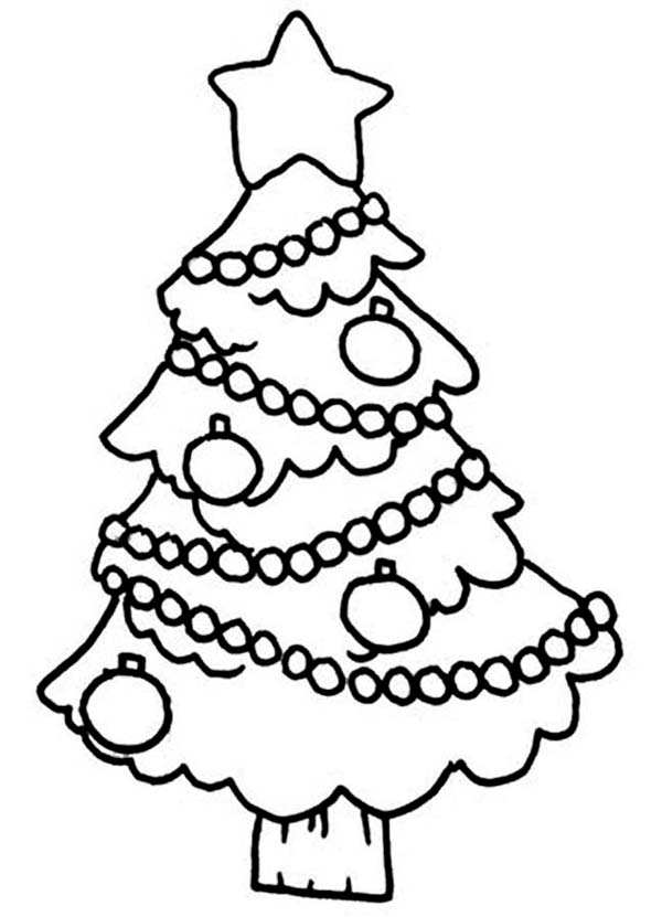 Christmas Tree Hanging Decoration Coloring Page | Kids Play Color