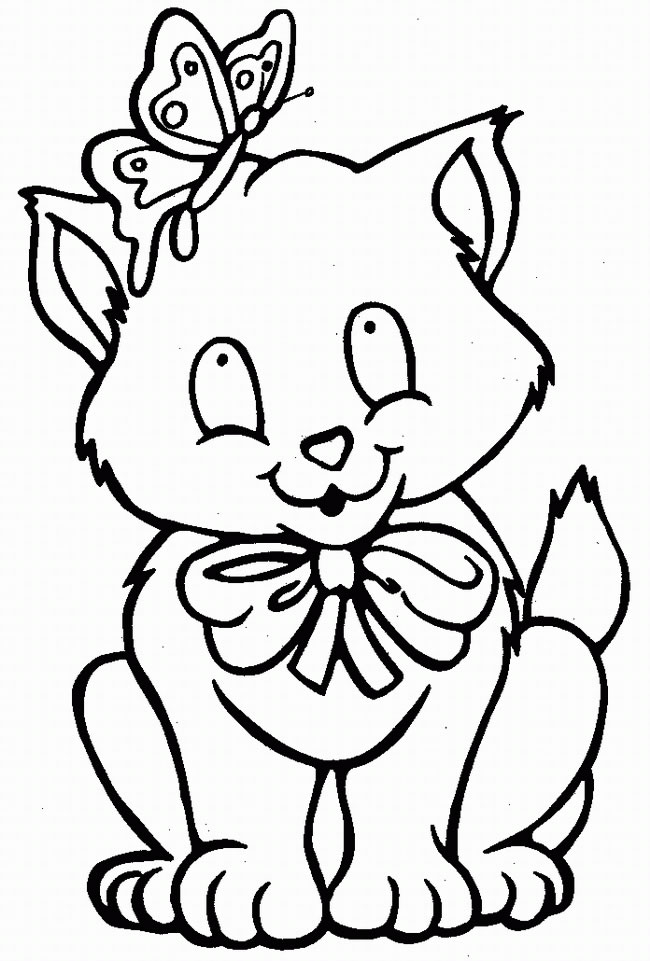 Kittens-coloring-1 | Free Coloring Page Site