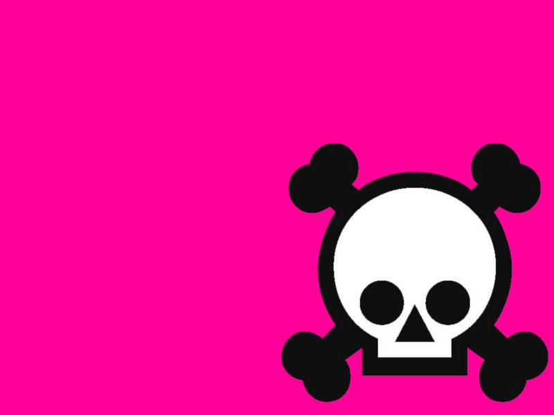 cute skull pink black picture