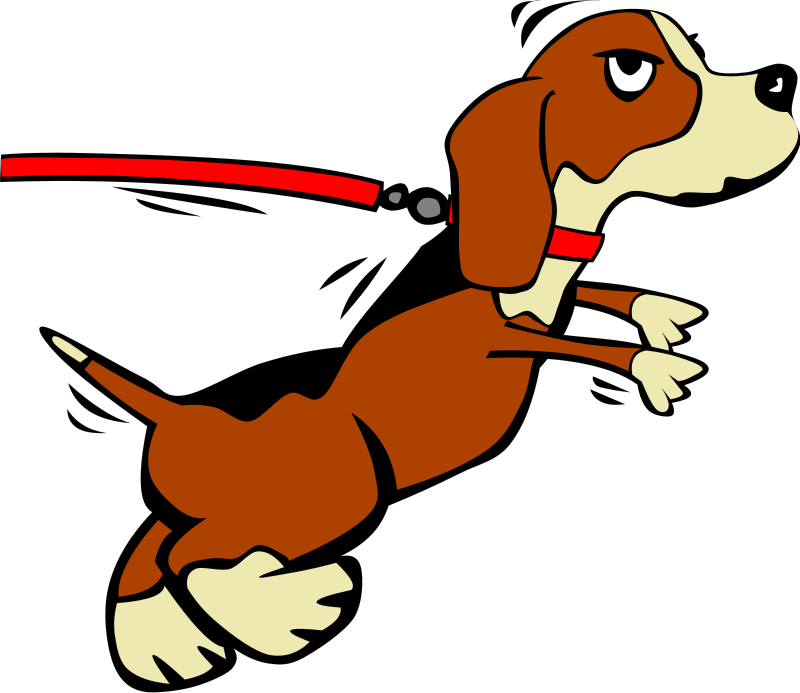 Dog On Leash (Cartoon) Clip Art Download