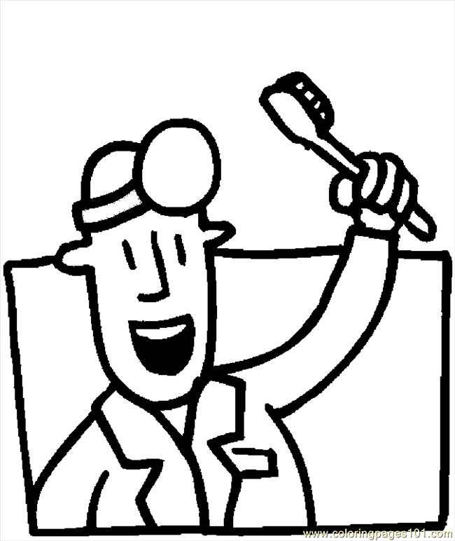 Coloring Pages Dentist 09 (2) (Peoples > Doctors) - free printable ...