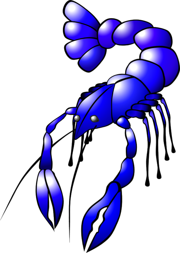 crayfish cartoon - vector Clip Art