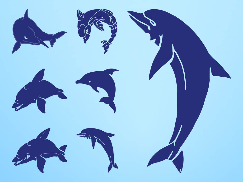 Free Dolphin Vectors