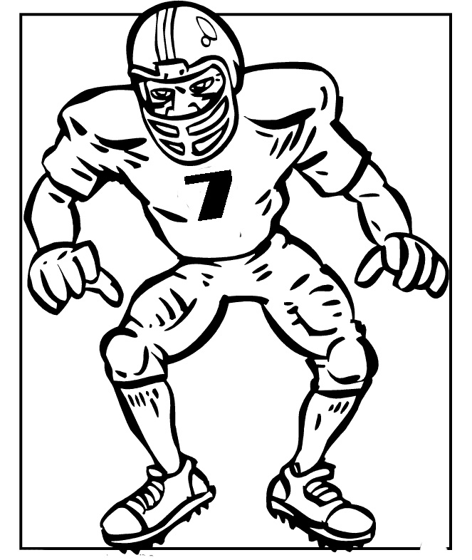 Football Player Number Five Coloring Pages - Football Coloring ...