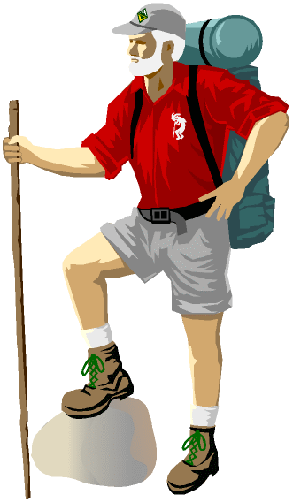 The Hiker's Scouting Clip Art