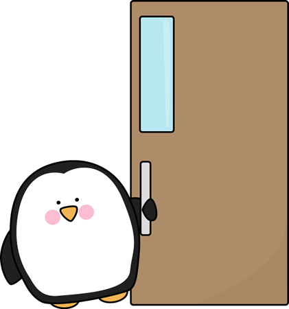 Penguin Door Holder Clip Art - Penguin Door Holder Vector Image