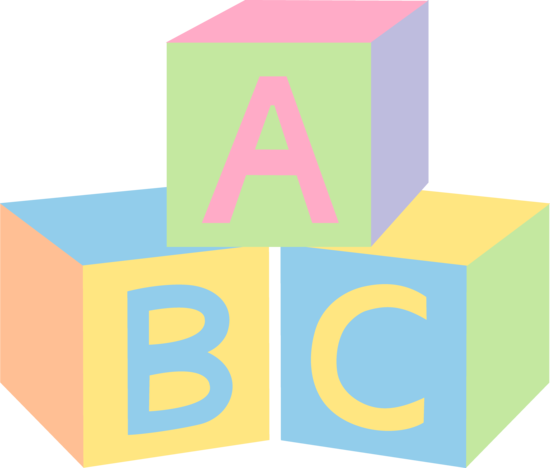 Pastel ABC Baby Blocks - Free Clip Art