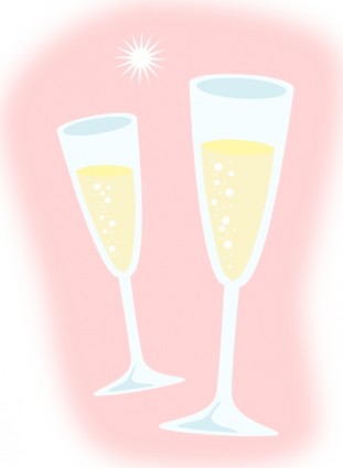 Champagne glasses clip art Free vector for free download (about 2 ...