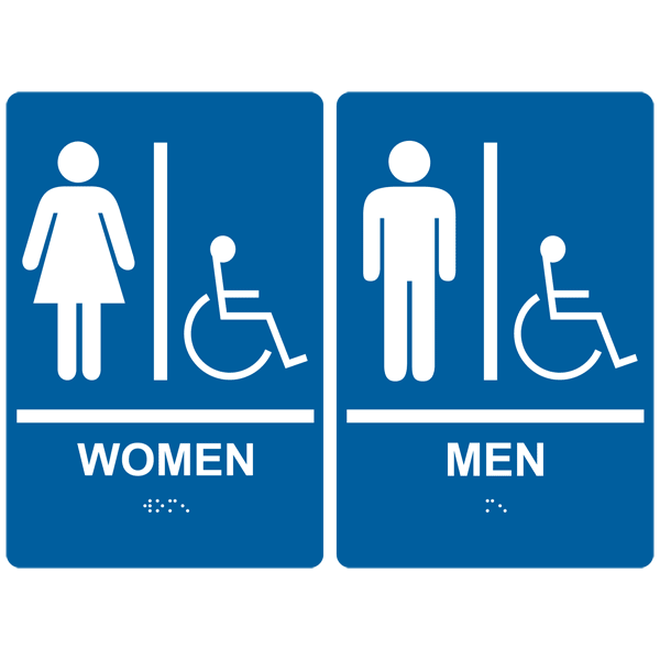 Restroom Signs - ADA Braille Signs - Safety Signs Labels at ...