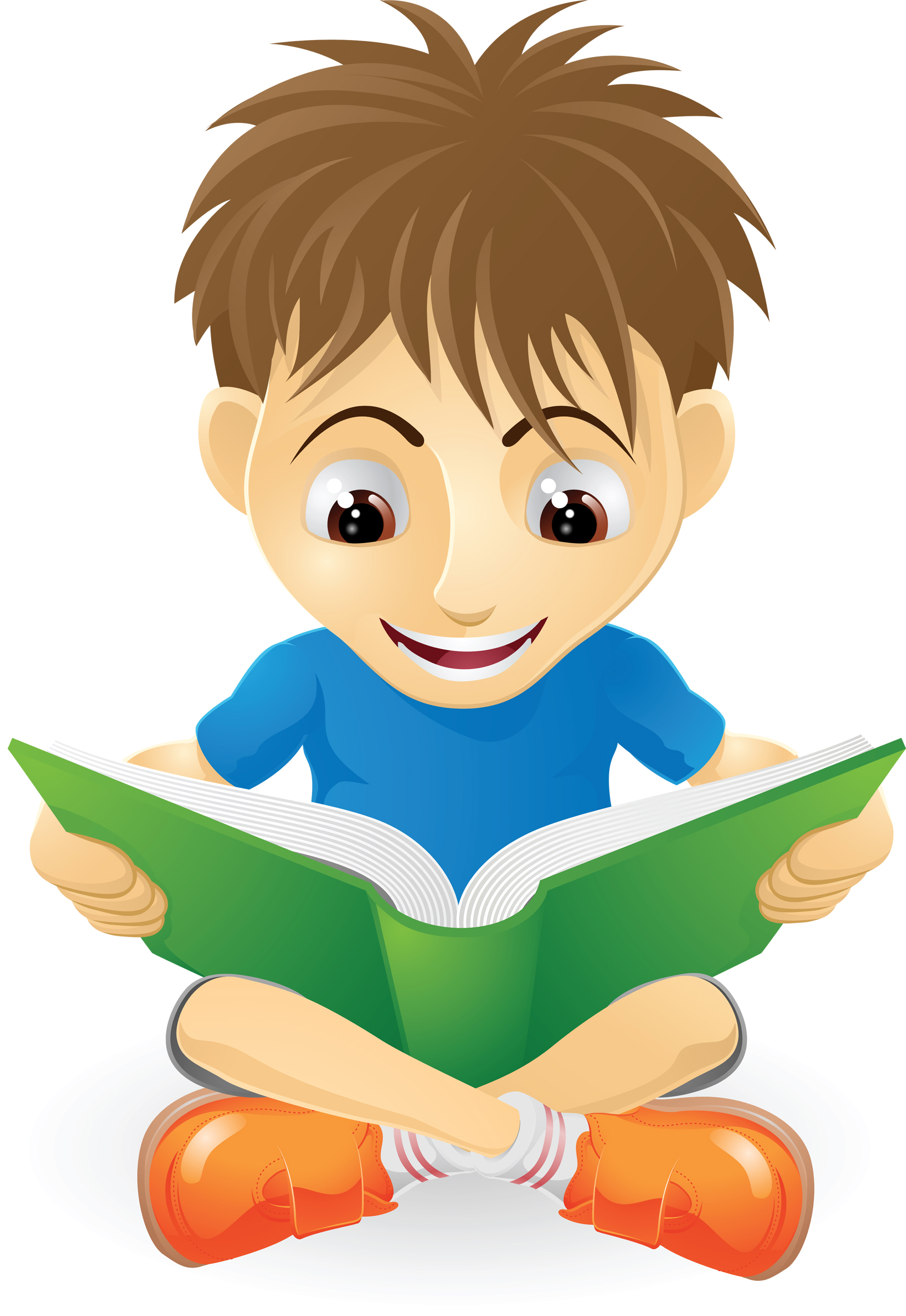 Images For > Kids Reading And Thinking Clipart