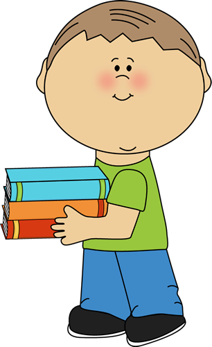 Little Boy Carrying School Books Clip Art - Little Boy Carrying ...
