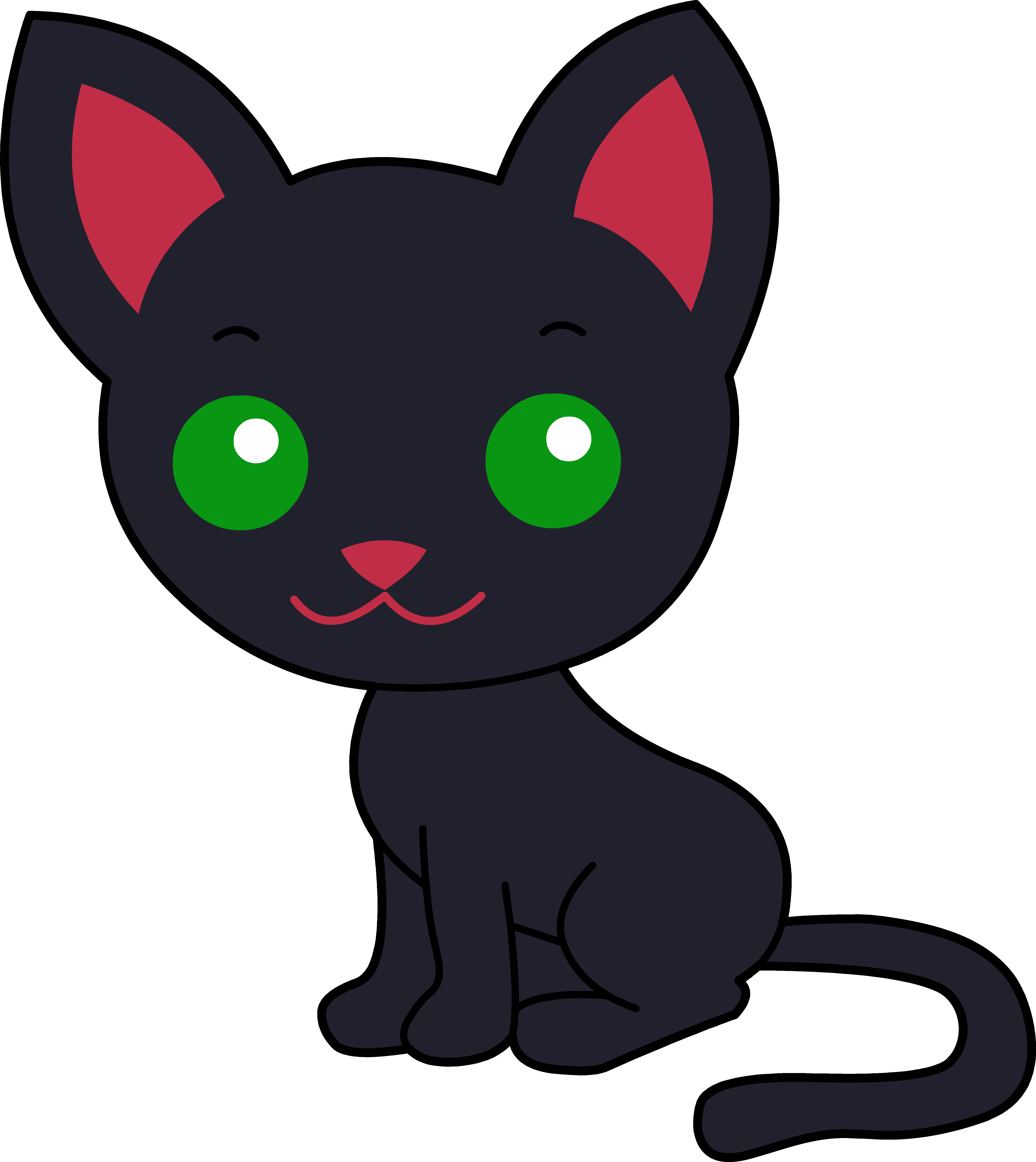 Cute Black Cat Clipart Images & Pictures - Becuo