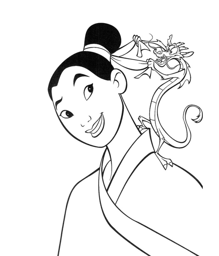 Mulan Mushu Coloring pages - Mulan Cartoon Coloring Pages ...