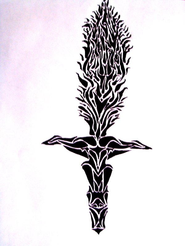 Pin Black Flame Sword Tattoos on Pinterest