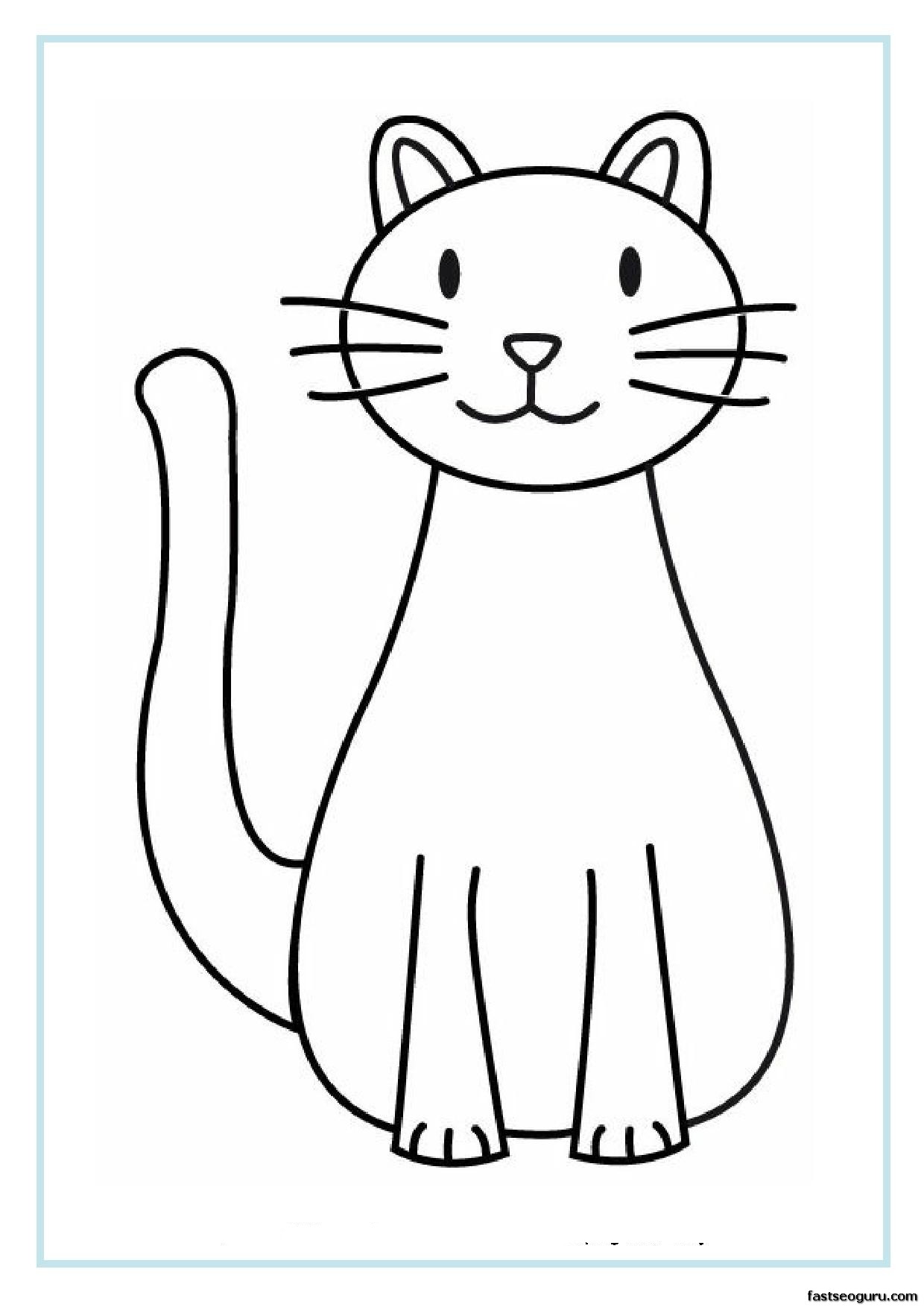 Cat Coloring Pages Free Printable | Coloring Page