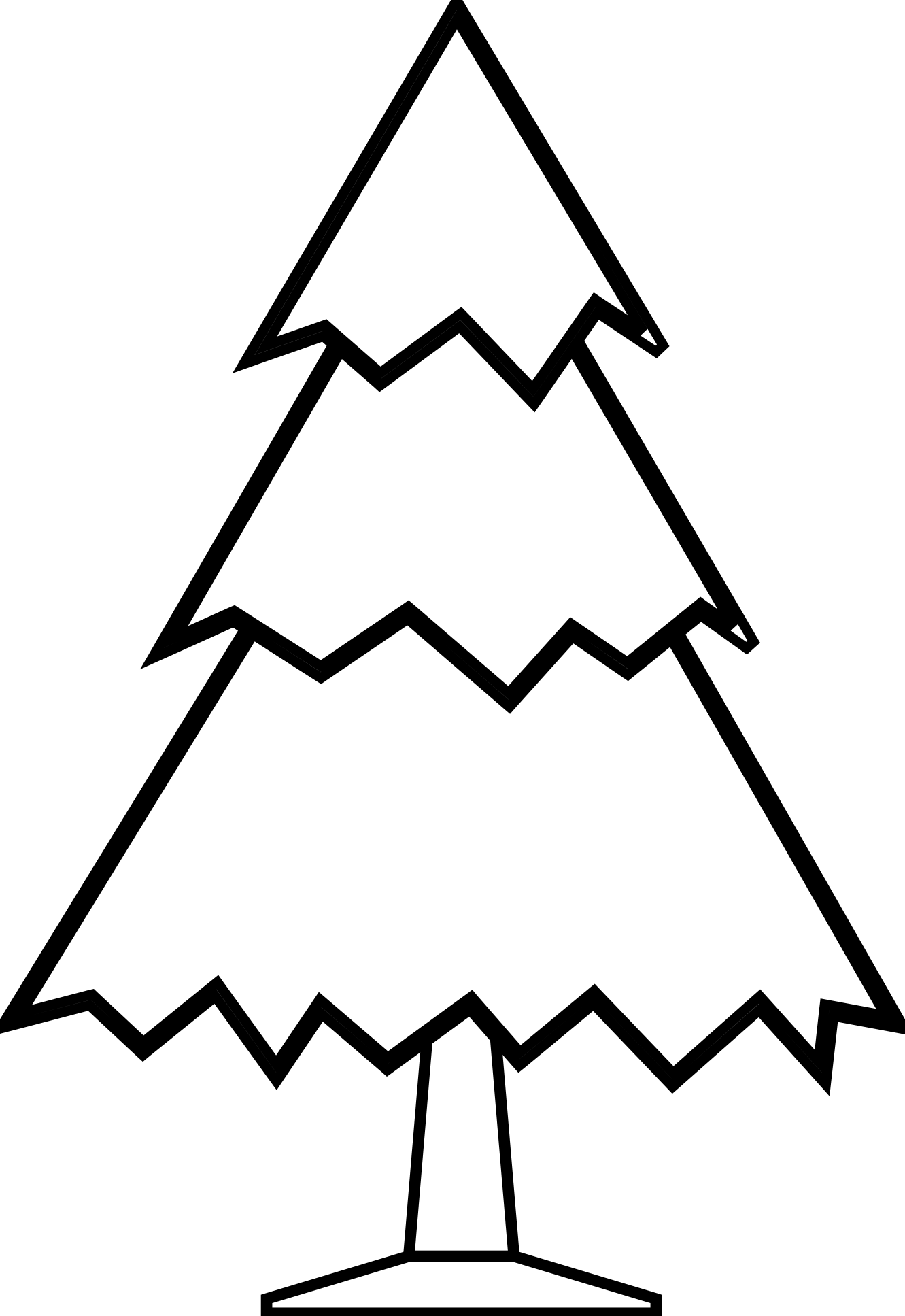 Black And White Pine Tree Clipart - Gallery