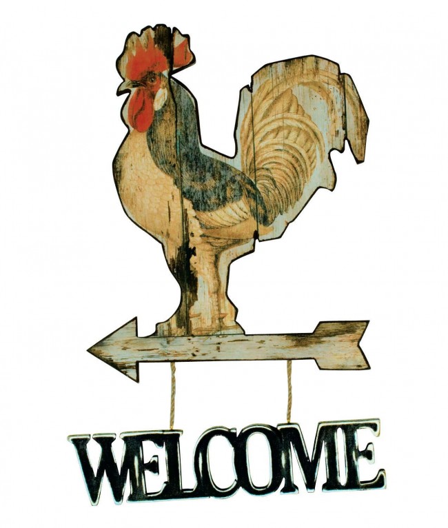 PD Global Cockerel Welcome Sign