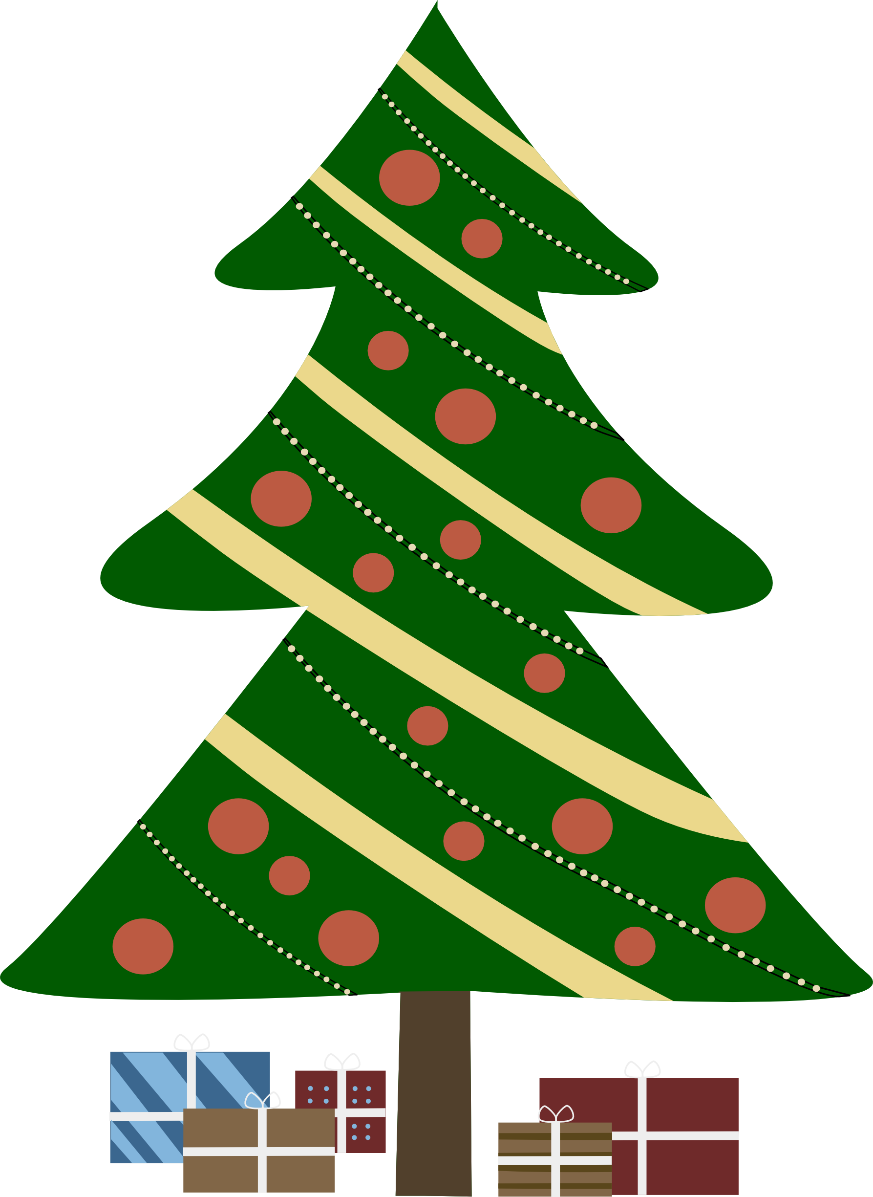 Xmas Stuff For > Christmas Tree Cartoon Png