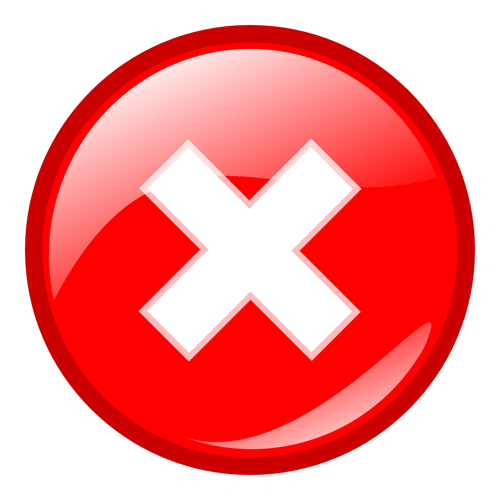 OnlineLabels Clip Art - Red Cancel Icon