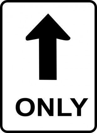 One Way Sign clip art Vector clip art - Free vector for free download
