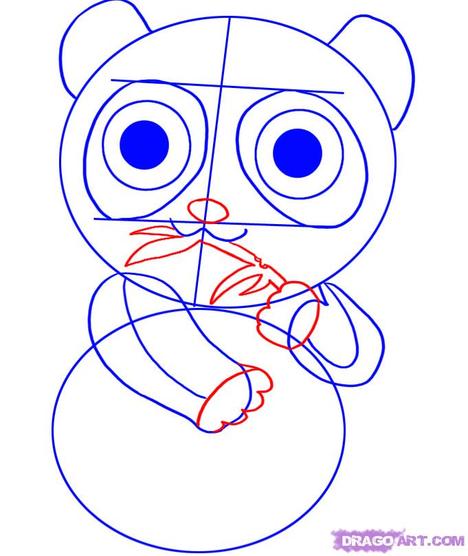 How to Draw a Cartoon Panda Bear, Step by Step, anime animals ...