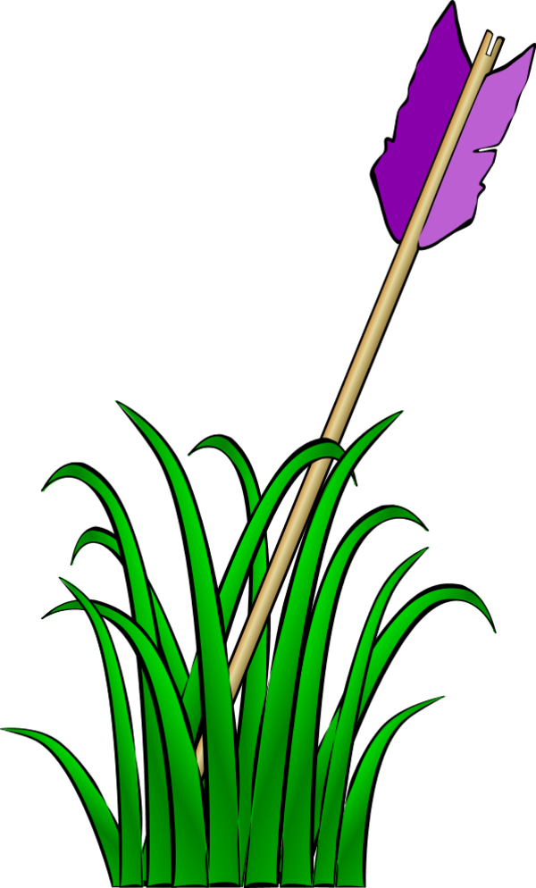 Arrow in the grass - vector Clip Art
