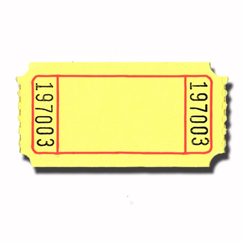 1" x 2" Blank Carnival Style Roll Tickets - Doolin's Party Supplies