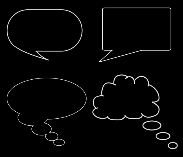 Thought and Speech Bubbles Pack – 104 Free Vectors and Images ...