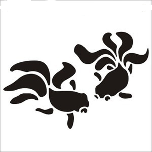 Stencil - TS-MPS-0037 - Goldfish : Shibori Dragon
