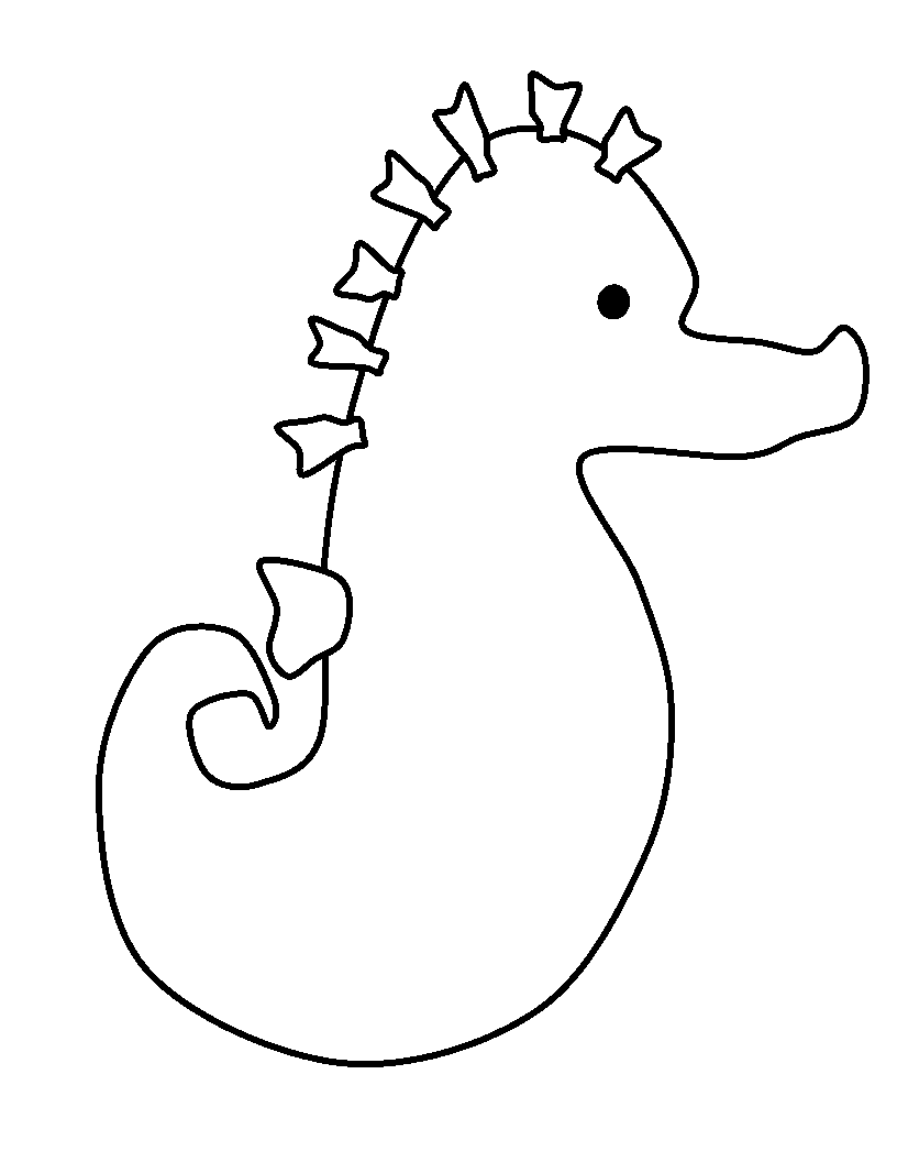 Pix For > Simple Seahorse Outline