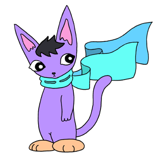Cartoon character – 「Purple Cat」 | T-KONI`s "Cartoon character art"
