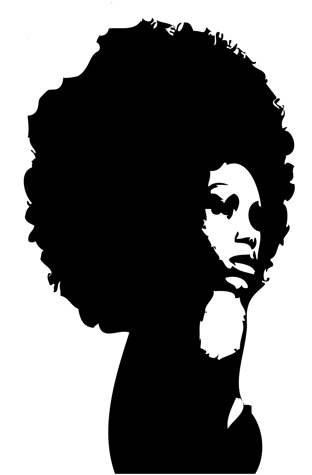 Black Woman Afro Silhouette Images And Pictures Becuo 1311