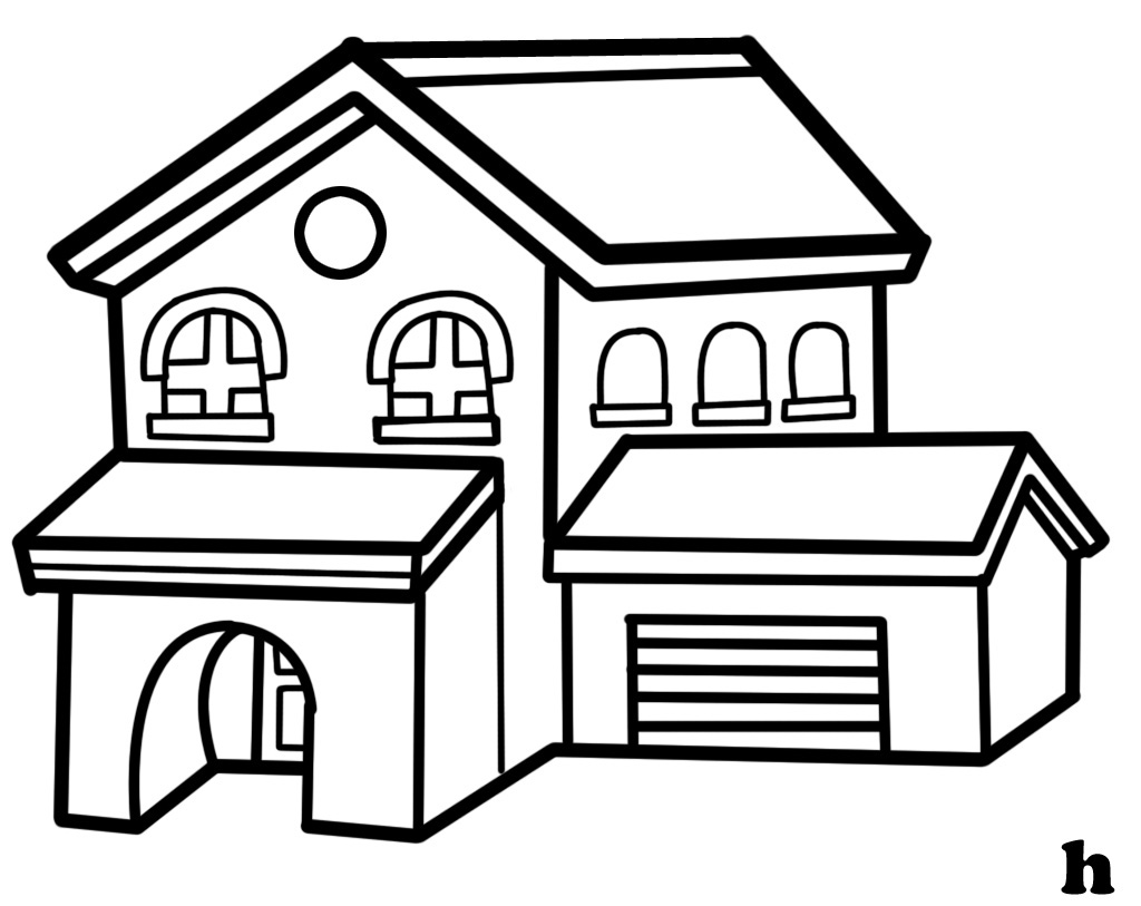 clip art house line drawing - photo #20