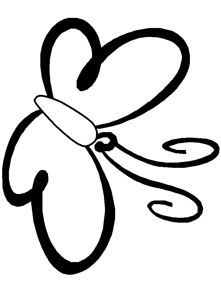 Simple Butterfly Coloring Sheet - Butterfly Coloring Pages ...