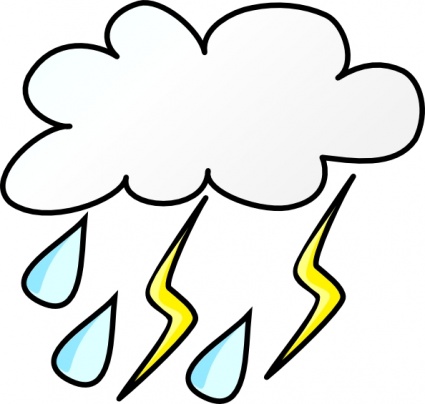 Cloud Cartoon Signs Symbols Clouds Lightning Weather Rain Storm ...