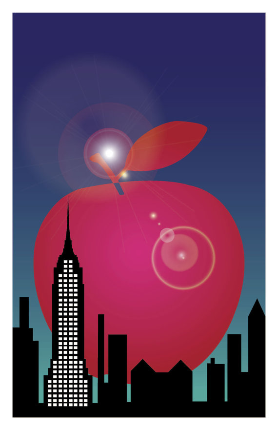 Illustration New York City Skyline Poster by ScribblesAndShots