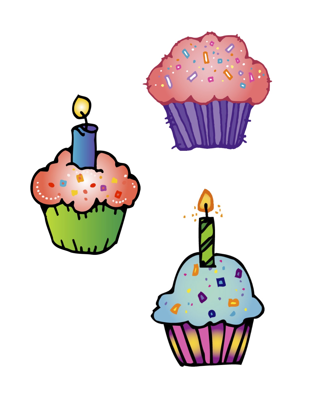 Cute Birthday Cupcake Clip Art | Clipart Panda - Free Clipart Images