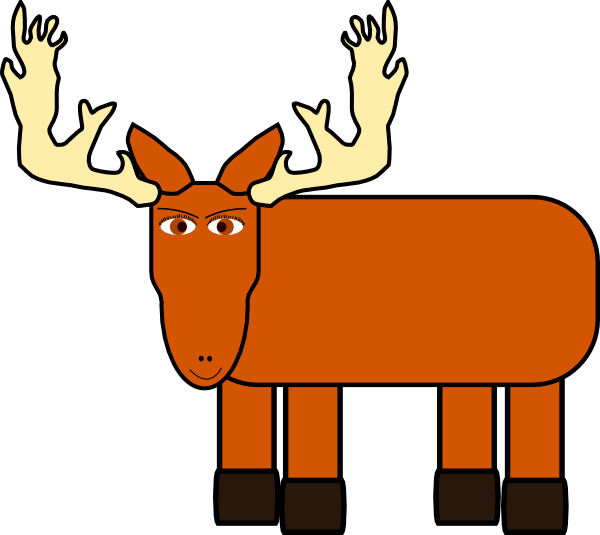 Cartoon Moose clip art - vector clip art online, royalty free ...
