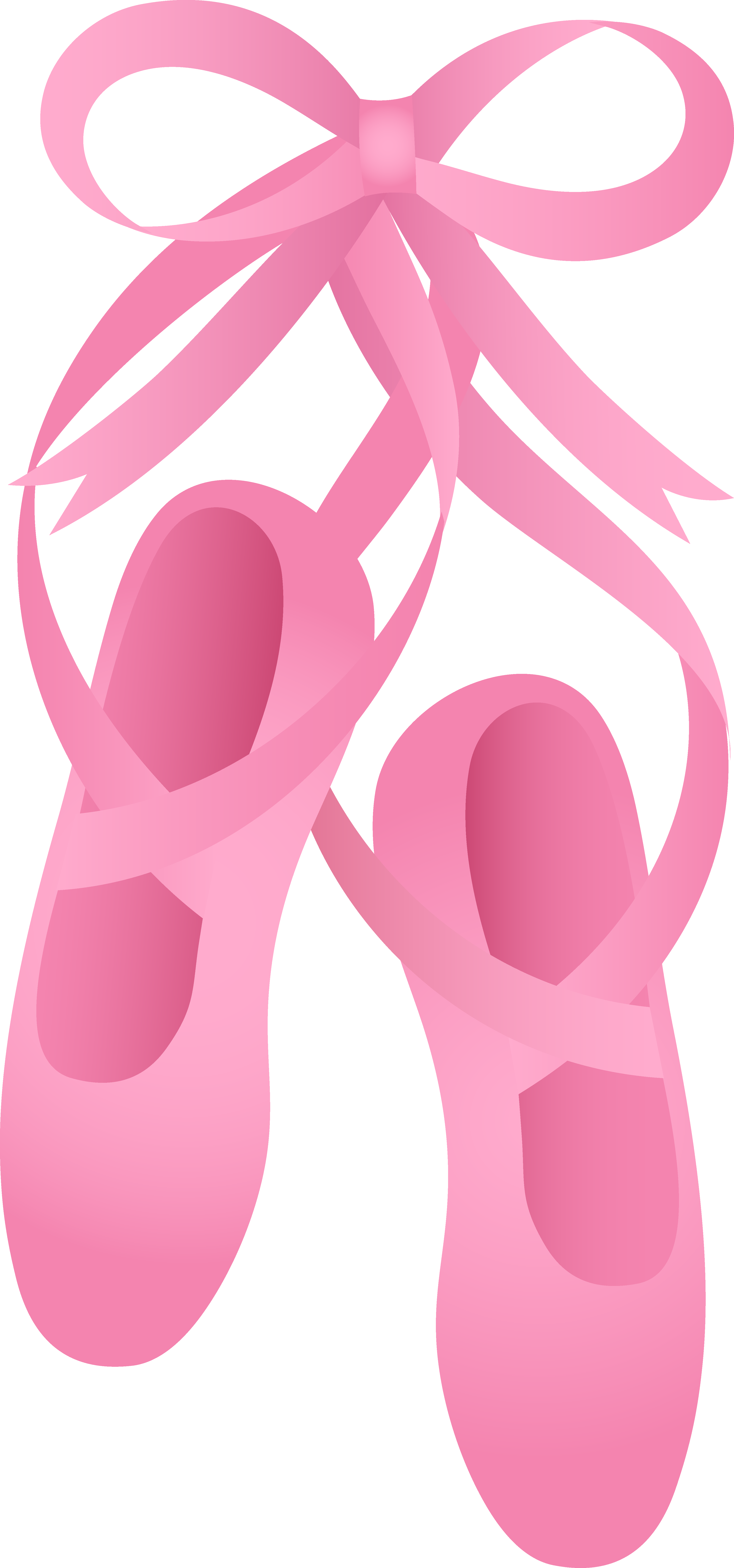 Pair of Pink Ballet Slippers - Free Clip Art