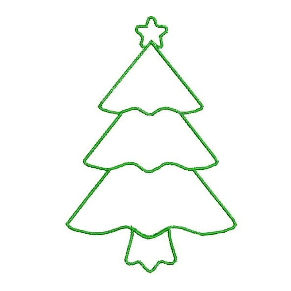 Christmas Tree Outline Clip Art - ClipArt Best