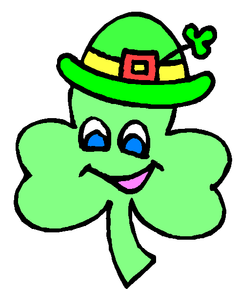 Shamrock Clipart 1 ★ Graphics, Silly Shamrocks and Four Leaf ...