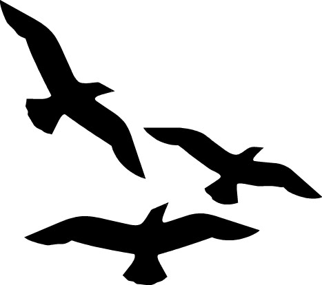 Download | Black bird flying clip art