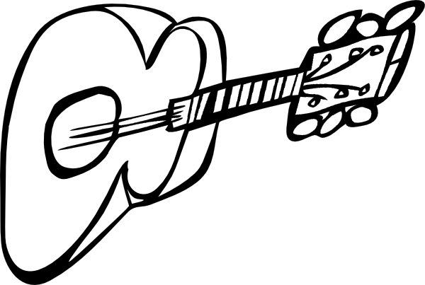 Rock Guitar Outline | Clipart Panda - Free Clipart Images