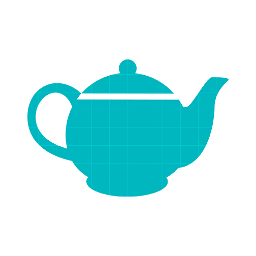 Teapot Clip Art - Quarter Clipart