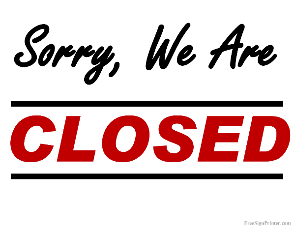 free clip art office closed sign - photo #10