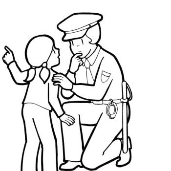 Pictures Police Women Save Kids Coloring For Kids - Police ...