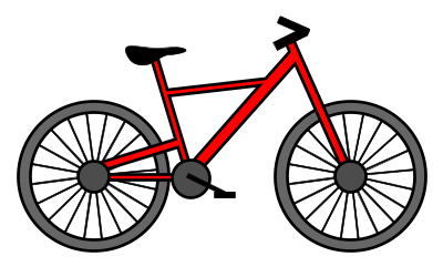Drawing a cartoon bicycle