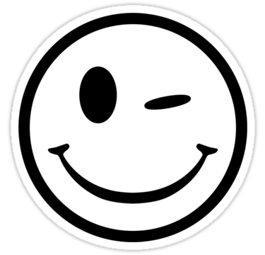 Smiley face wink" Stickers by buud | Redbubble