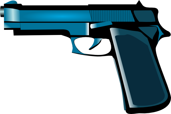 Blue Gun clip art - vector clip art online, royalty free & public ...